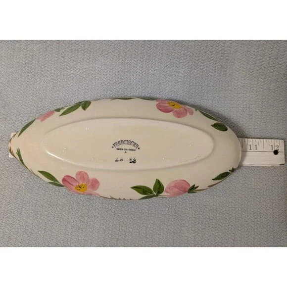 FRANCISCAN Desert Rose Pickle Relish Dish - USA - Cottage Core Replacements -VTG - Picture 4 of 6